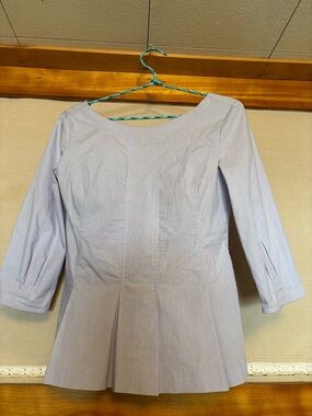 Beige/tan Women's Peplum 3/4 Sleeve Top